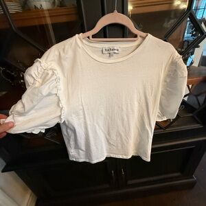 White Puff short Sleeve Top - size s